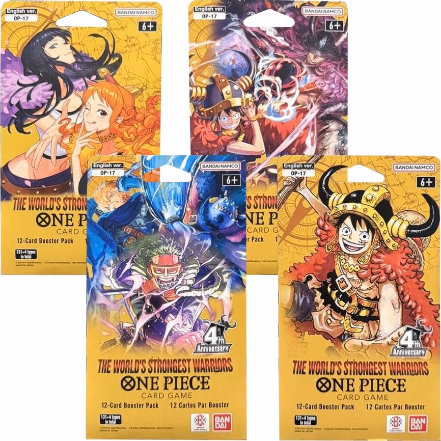 The World's Strongest Warriors Sleeved Booster Pack Art Bundle [Set of 4]