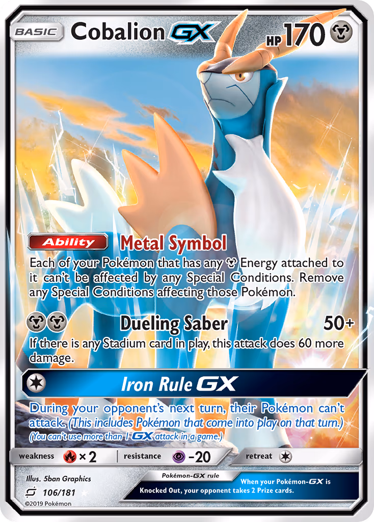 Cobalion GX - Ultra Rare (106/181)