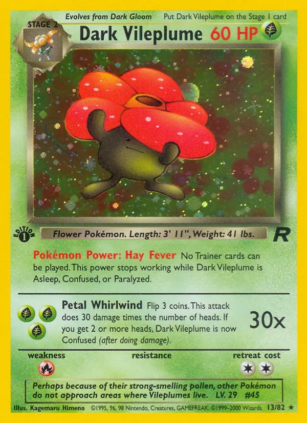Dark Vileplume - Holo Rare (13/82)