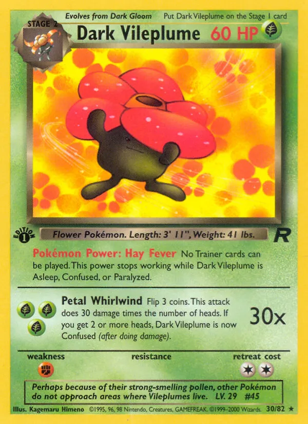 Dark Vileplume - Rare (30/82)