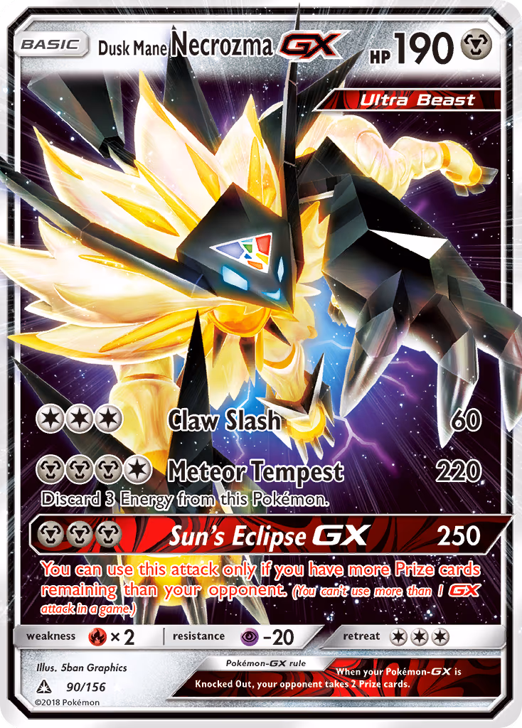 Dusk Mane Necrozma GX - Ultra Rare (90/156)
