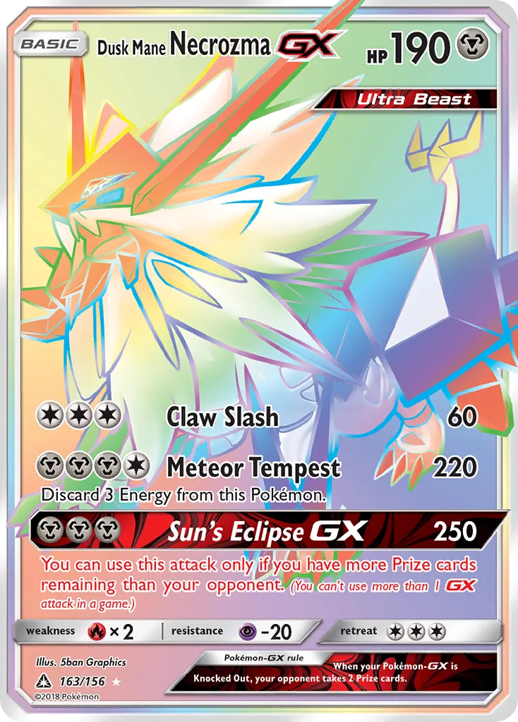 Dusk Mane Necrozma GX - Secret Rare (163/156)
