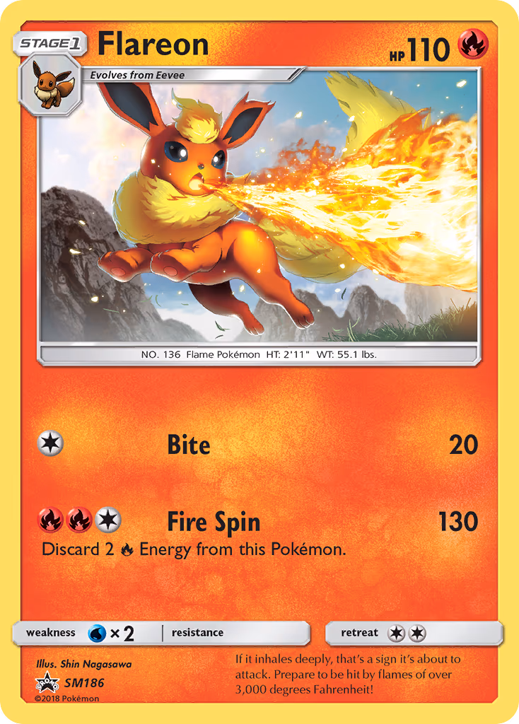Flareon - SM186 (Let's Play, Eevee!) - Promo (SM186)