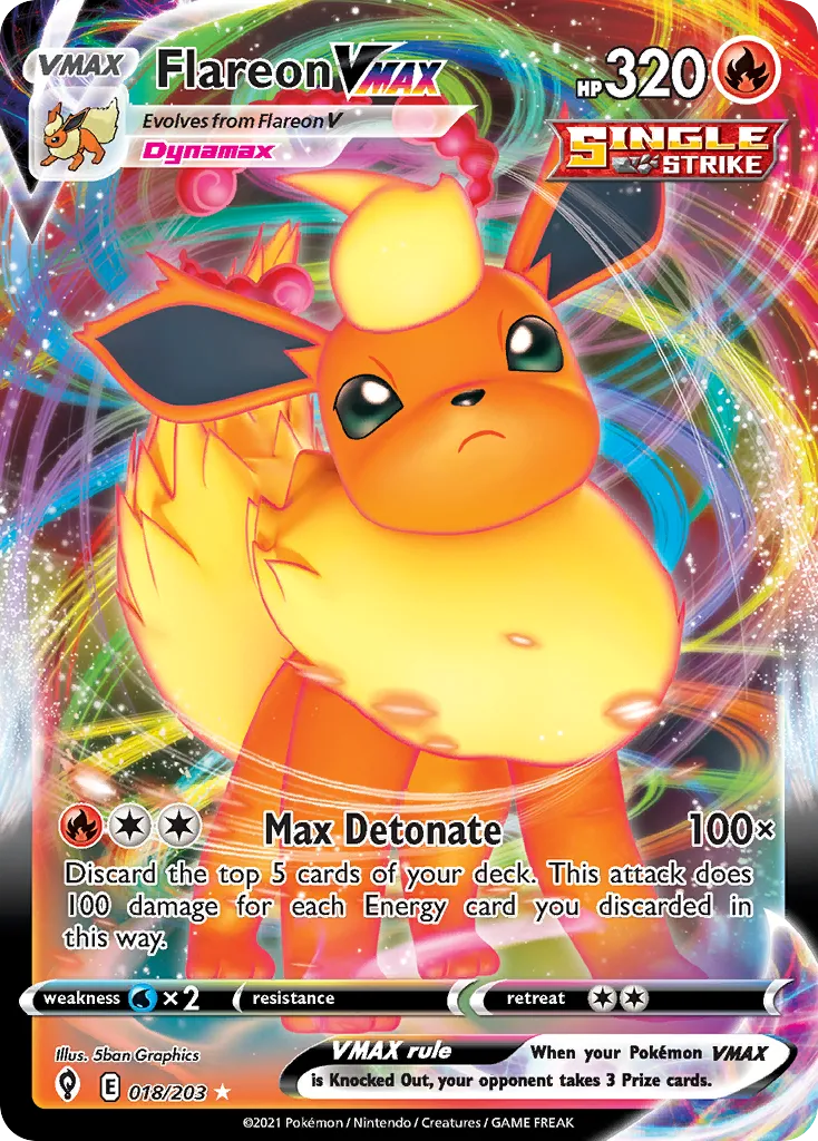Flareon VMAX - Ultra Rare (018/203)