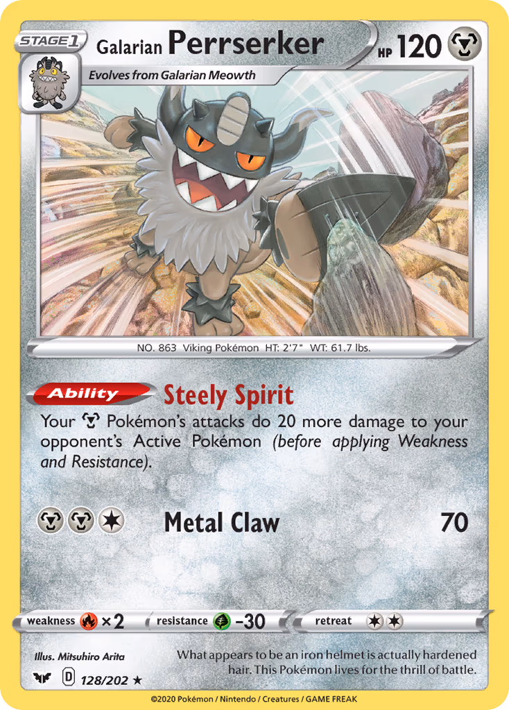 Galarian Perrserker - Holo Rare (128/202)