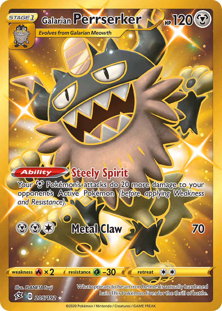 Galarian Perrserker - Secret Rare (205/192)