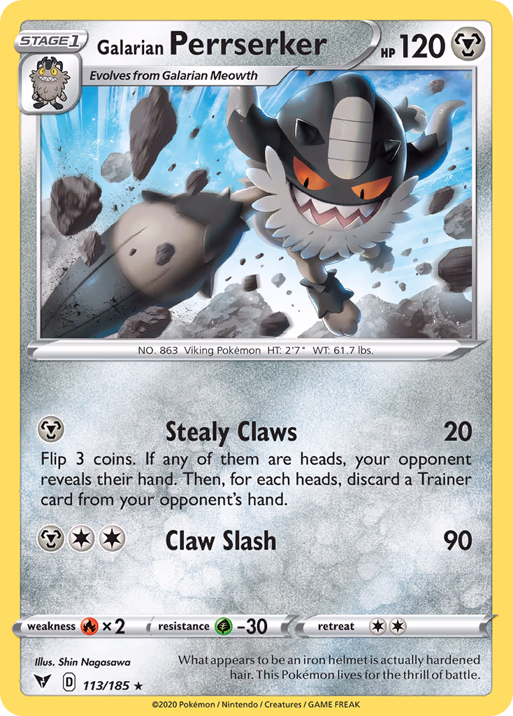 Galarian Perrserker - Rare (113/185)