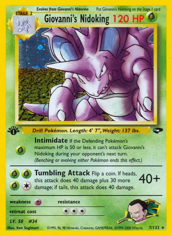 Giovanni's Nidoking - Holo Rare (007/132)