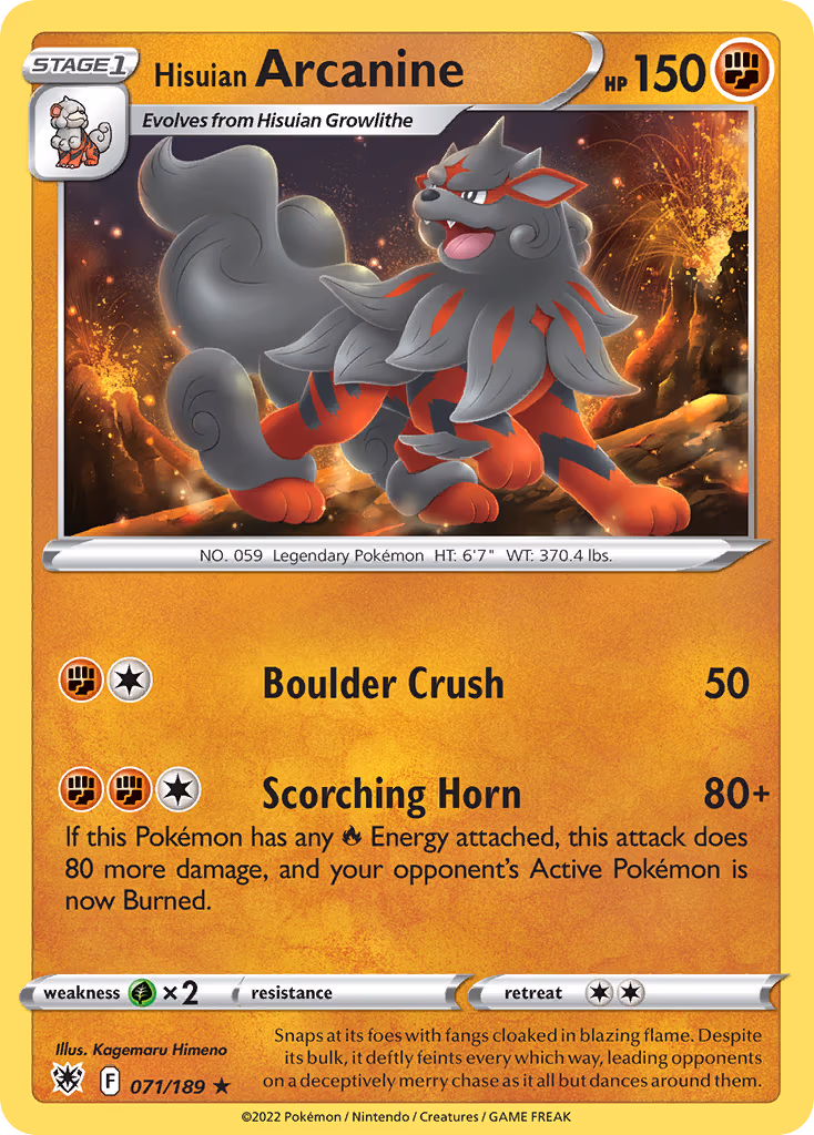 Hisuian Arcanine
