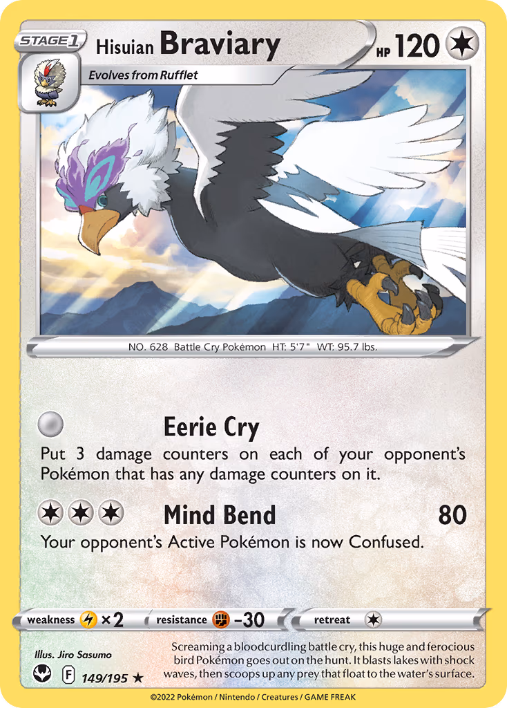 Hisuian Braviary - Rare (149/195)