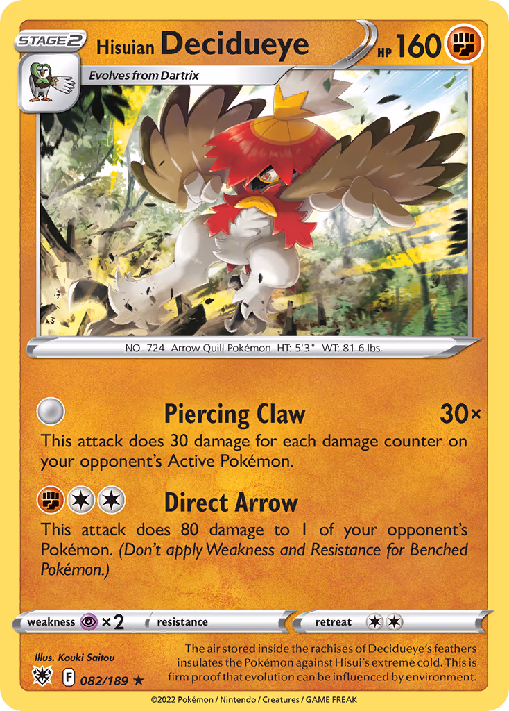 Hisuian Decidueye - Holo Rare (082/189)