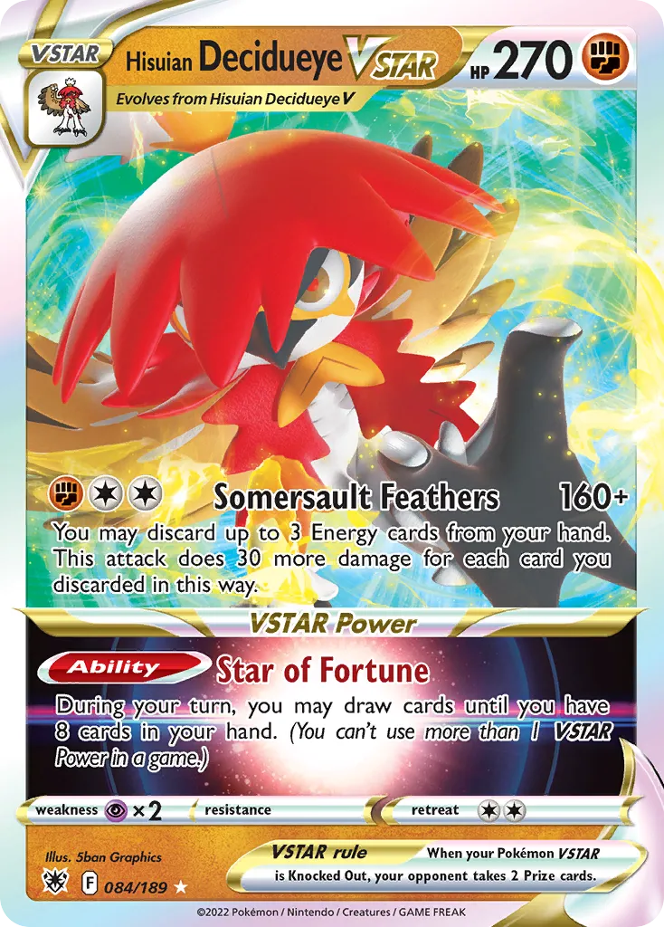 Hisuian Decidueye VSTAR - Ultra Rare (084/189)
