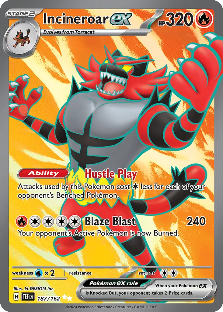 Incineroar ex - Ultra Rare (187/162)