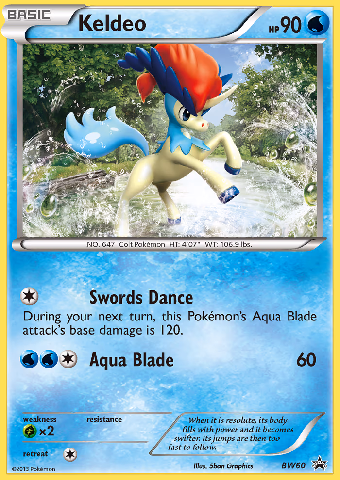 Keldeo - BW60 (Tinsel Holo) - Promo (BW60)
