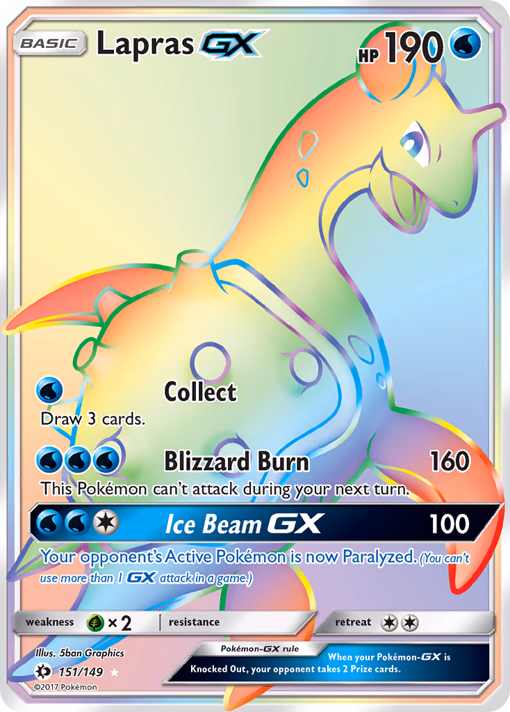 Lapras GX - Secret Rare (151/149)