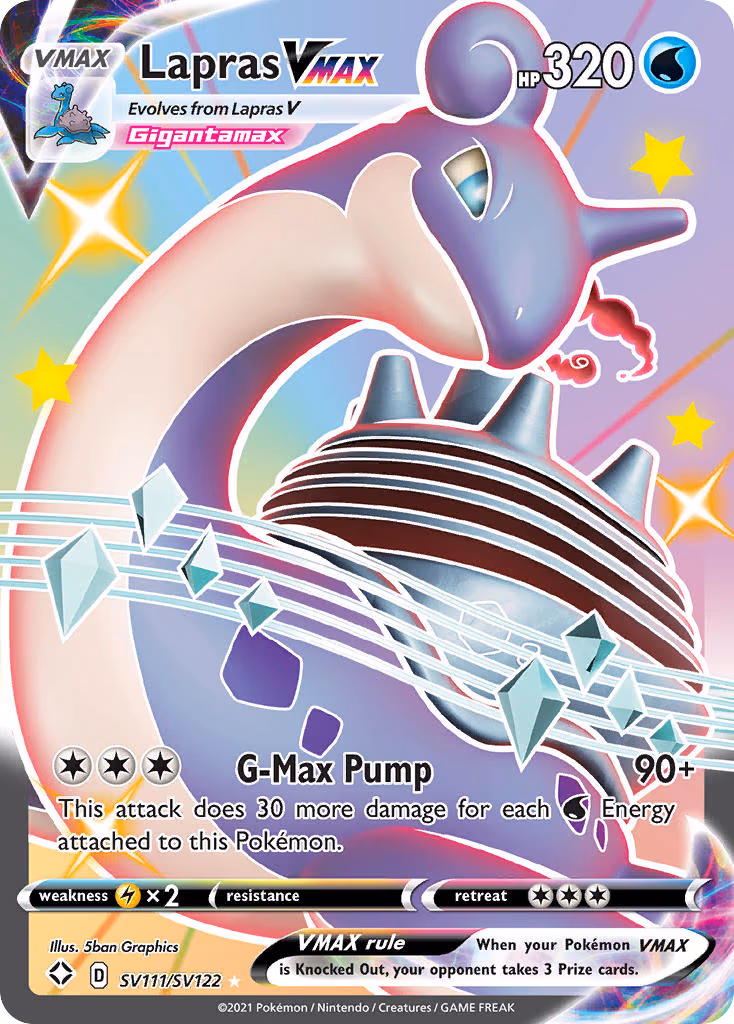 Lapras VMAX - Shiny Holo Rare (SV111/SV122)