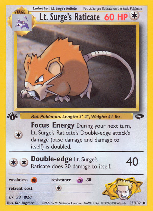 Lt. Surge's Raticate - Uncommon (053/132)