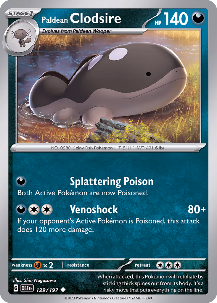 Paldean Clodsire - Uncommon (129/197)