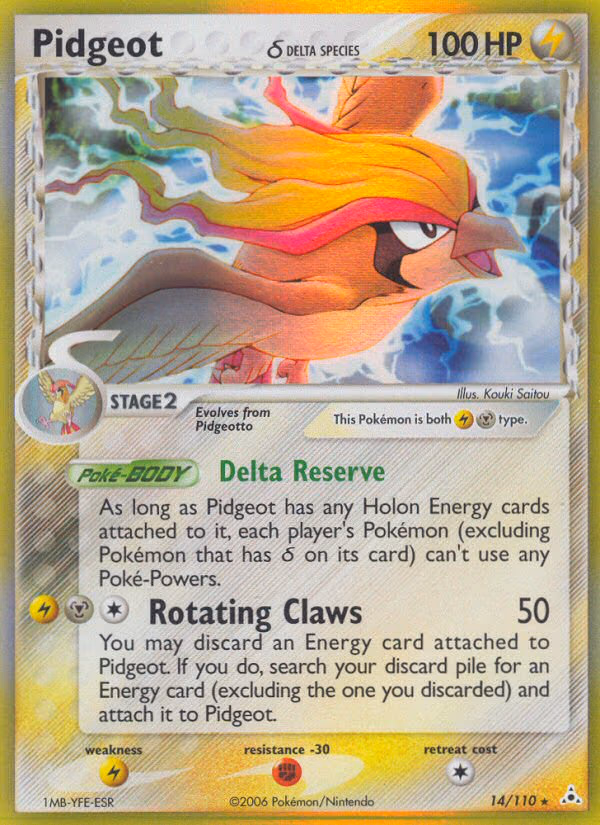 Pidgeot (Delta Species) - Holo Rare (14/110)