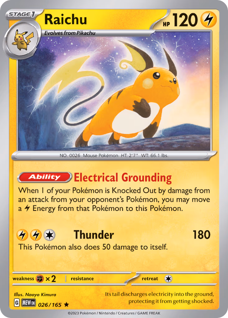Raichu - Rare (026/165)