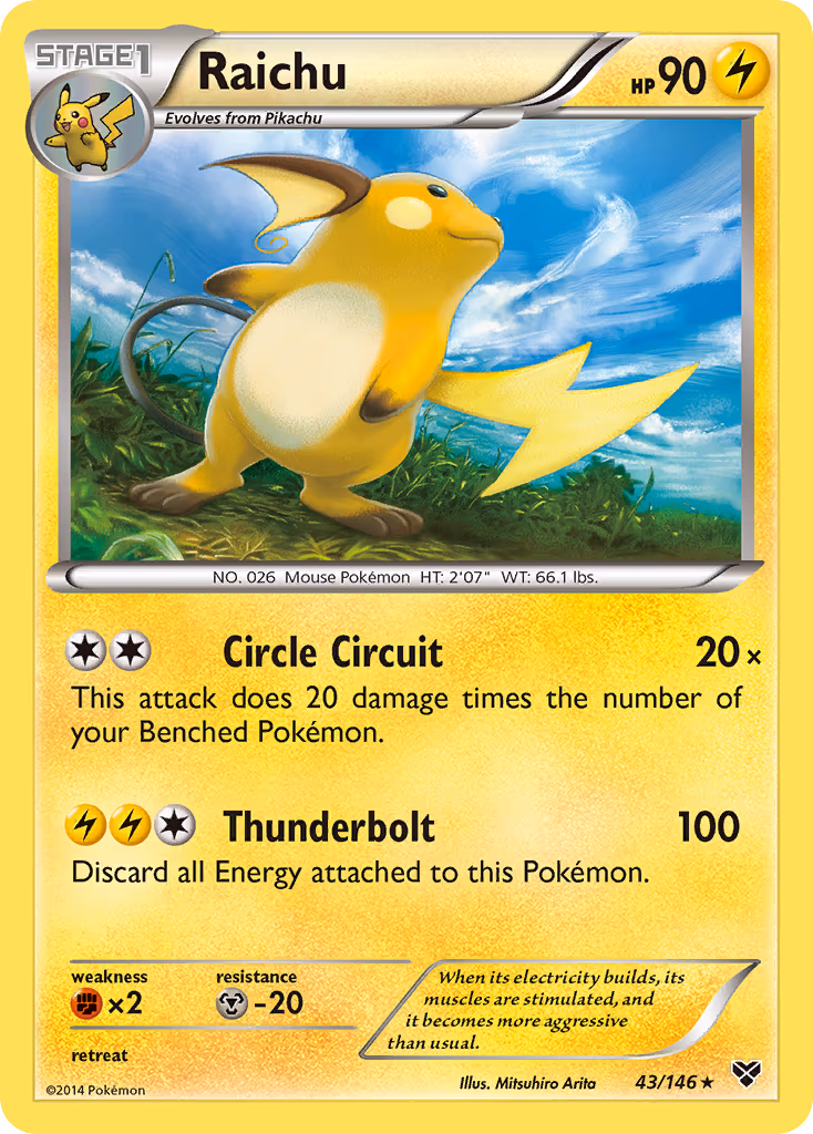 Raichu - Holo Rare (43/146)