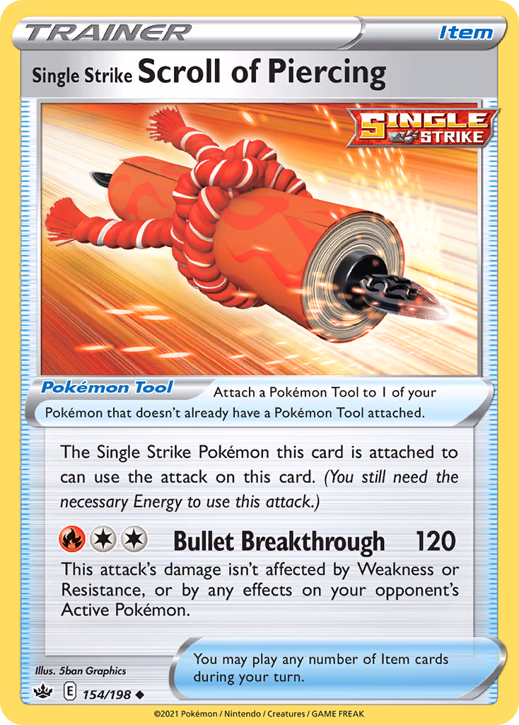 Single Strike Scroll of Piercing - Uncommon (154/198)