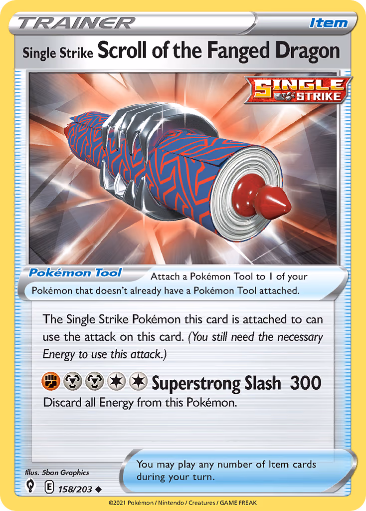 Single Strike Scroll of the Fanged Dragon - Uncommon (158/203)