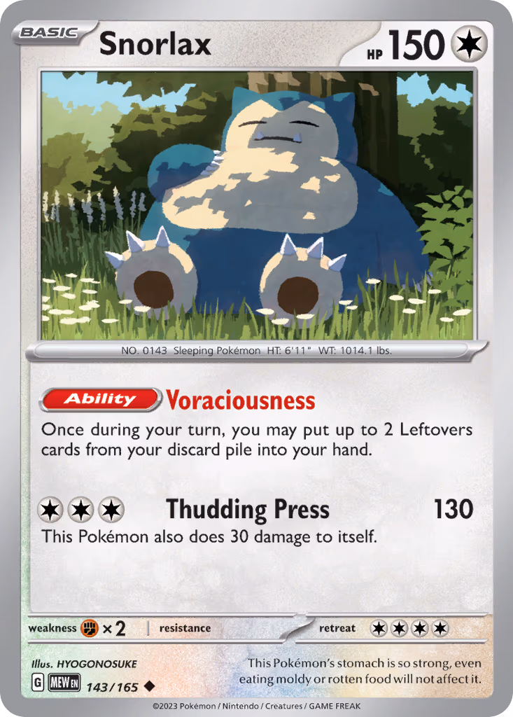 Snorlax - Uncommon (143/165)