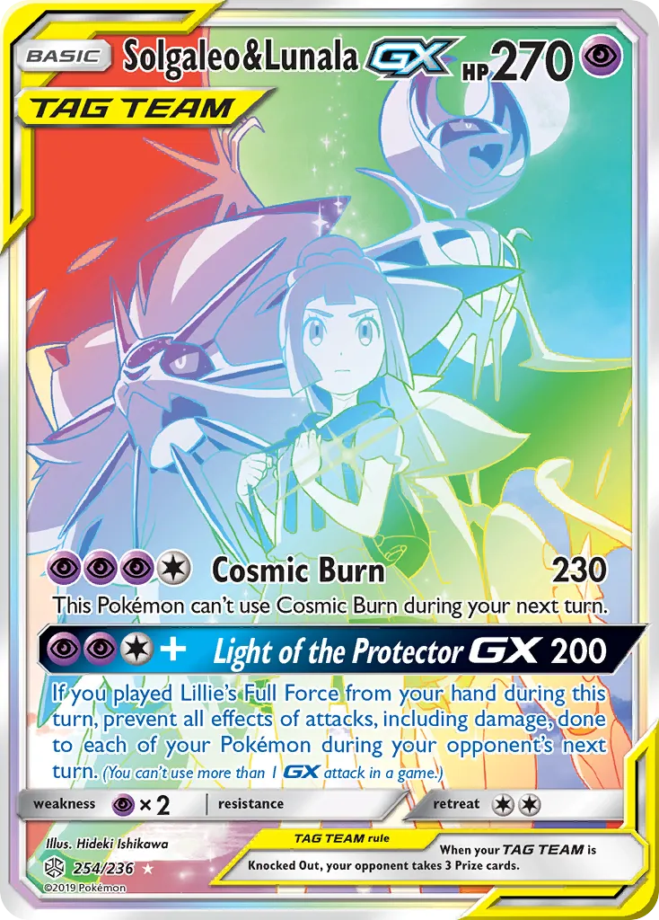 Solgaleo & Lunala GX - Rainbow Rare (254/236)