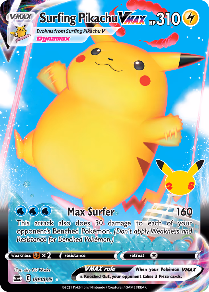 Surfing Pikachu VMAX - Ultra Rare (009/025)