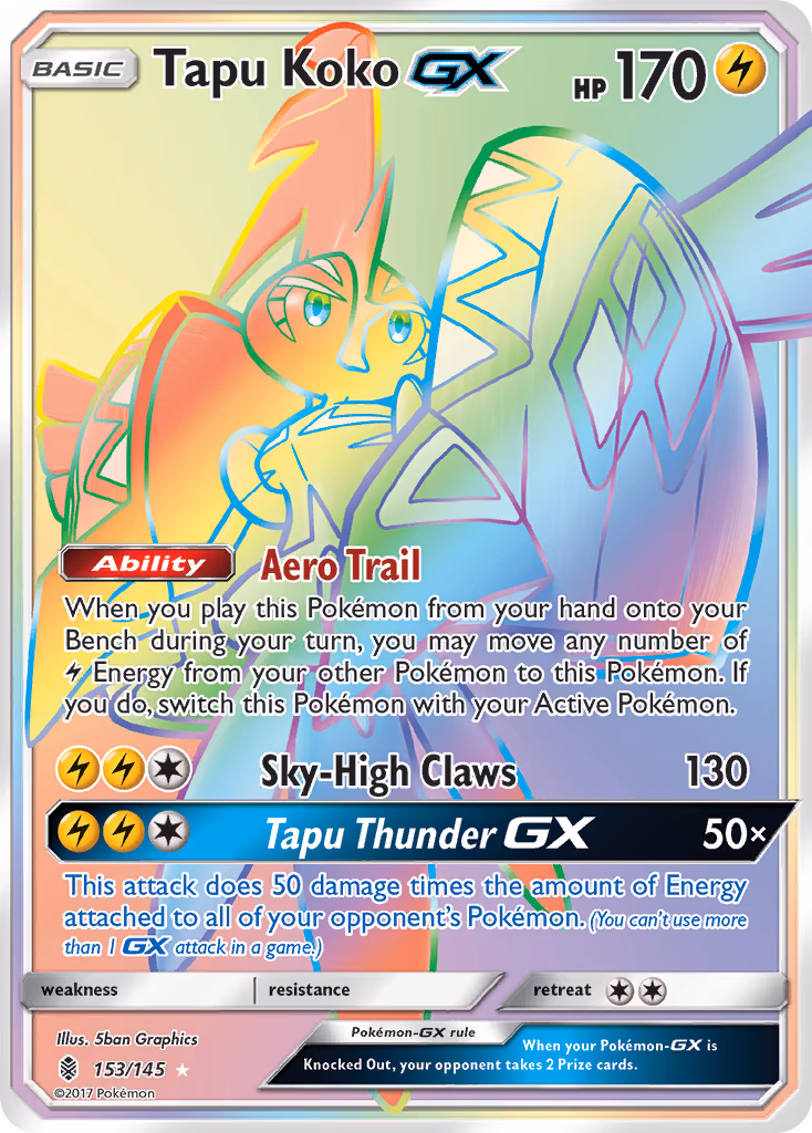 Tapu Koko GX - Secret Rare (153/145)
