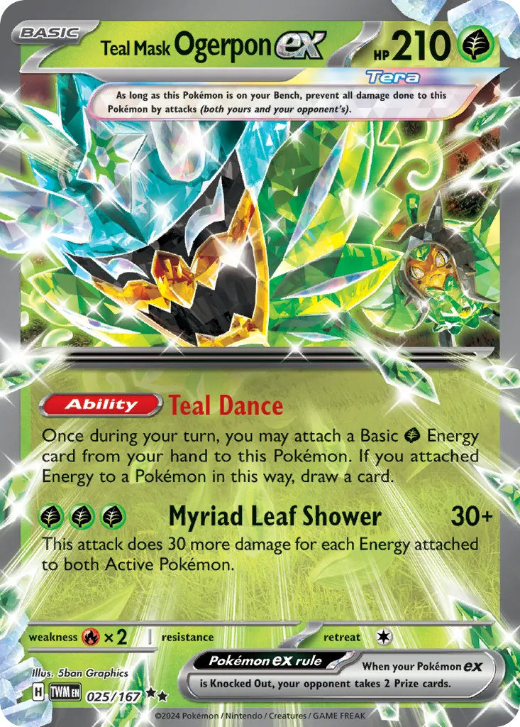 Teal Mask Ogerpon ex - Double Rare (025/167)