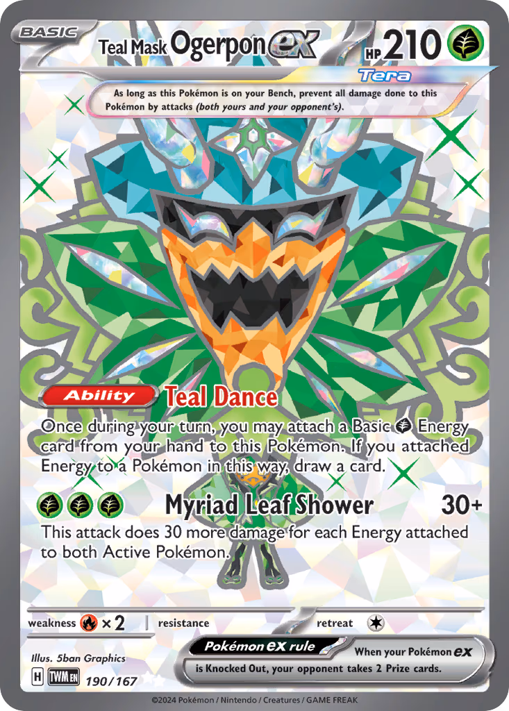 Teal Mask Ogerpon ex - Ultra Rare (190/167)