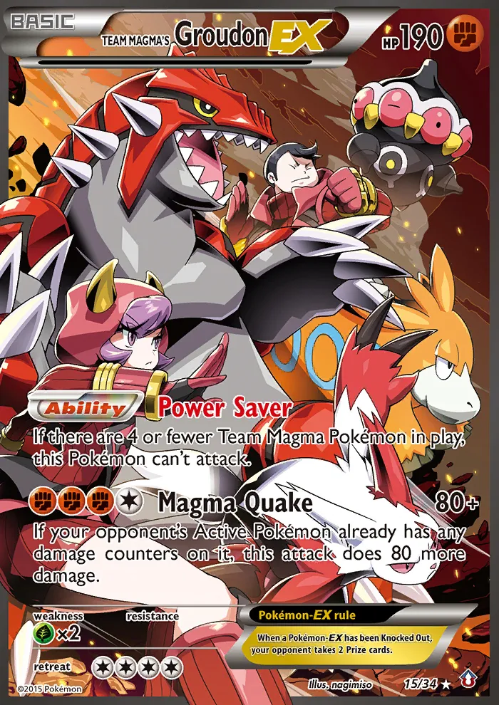 Team Magma's Groudon EX - Ultra Rare (15/34)
