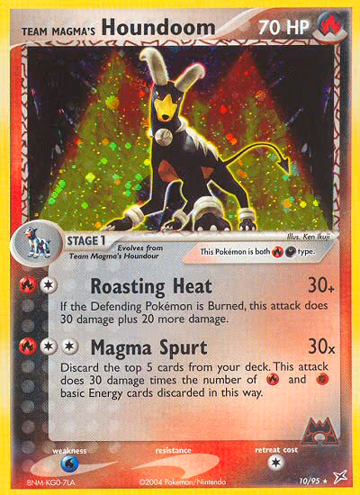 Team Magma's Houndoom - Holo Rare (10/95)