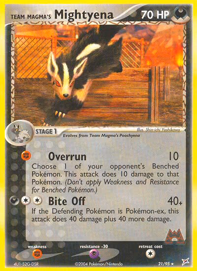 Team Magma's Mightyena - Rare (21/95)
