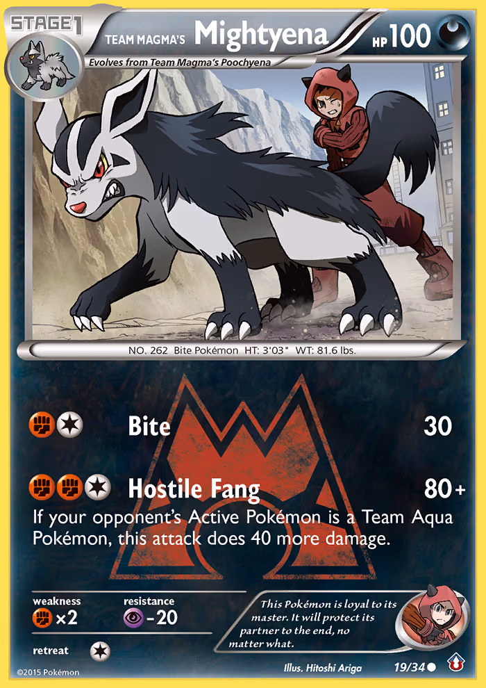 Team Magma's Mightyena - Common (19/34)