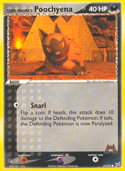 Team Magma's Poochyena - Common (65/95)