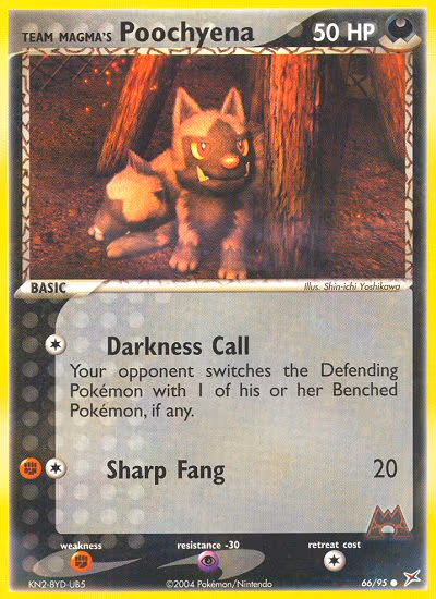Team Magma's Poochyena - Common (66/95)