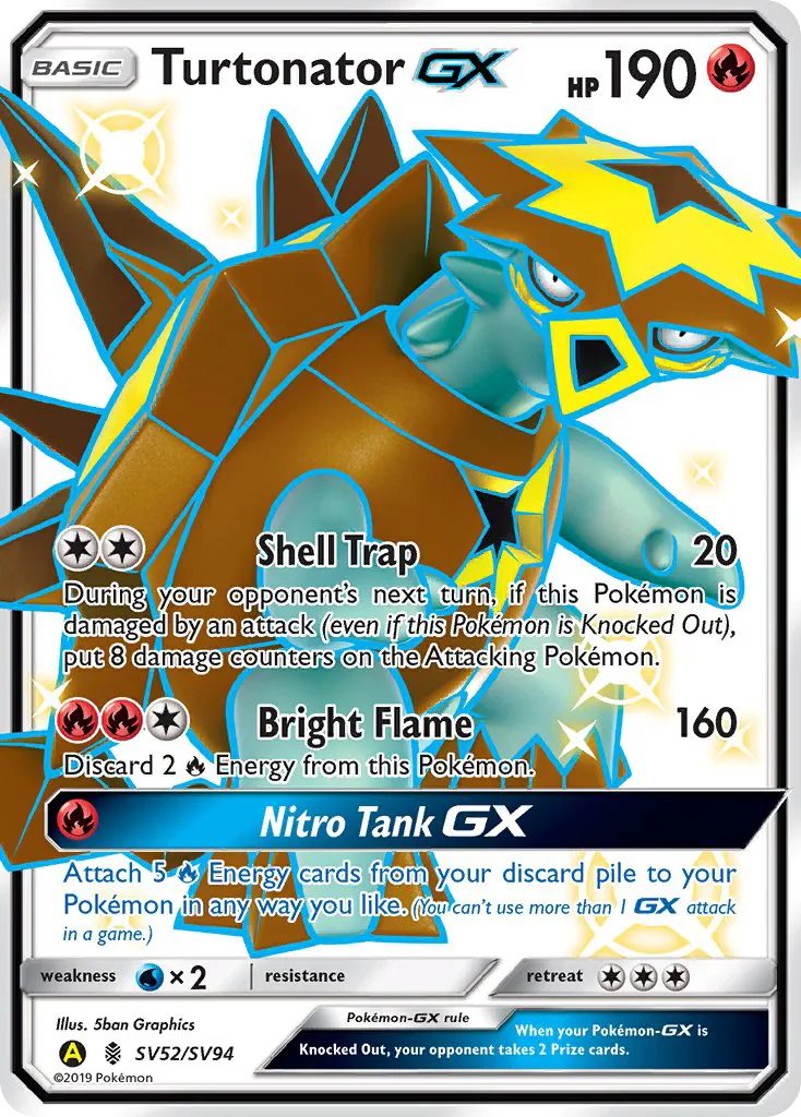 Turtonator GX - Shiny Holo Rare (SV52/SV94)