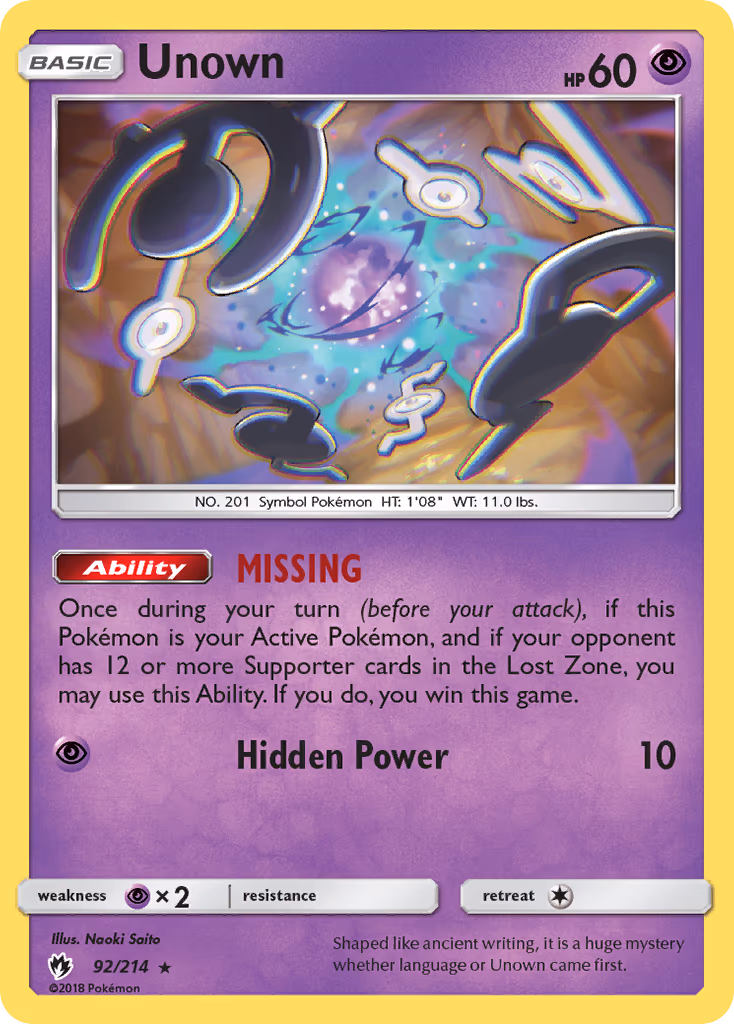 Unown - Rare (92/214)
