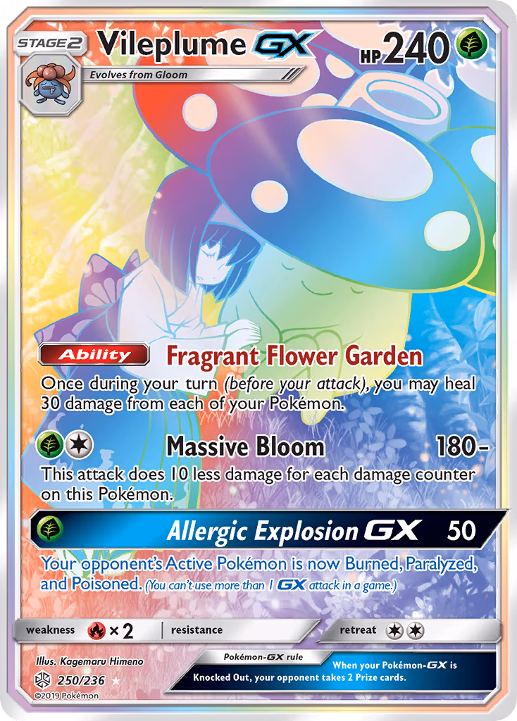 Vileplume GX - Rainbow Rare (250/236)