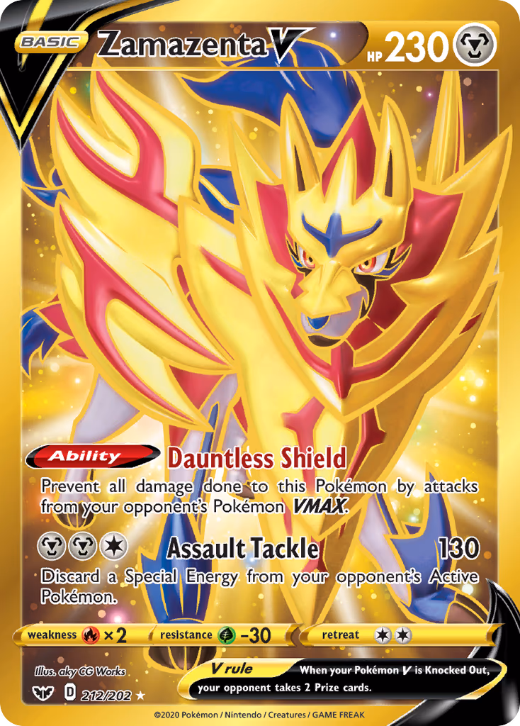 Zamazenta V - Secret Rare (212/202)