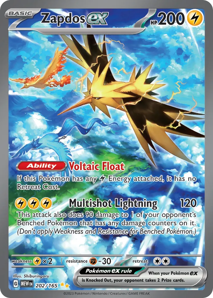 Zapdos ex - Special Illustration Rare (202/165)