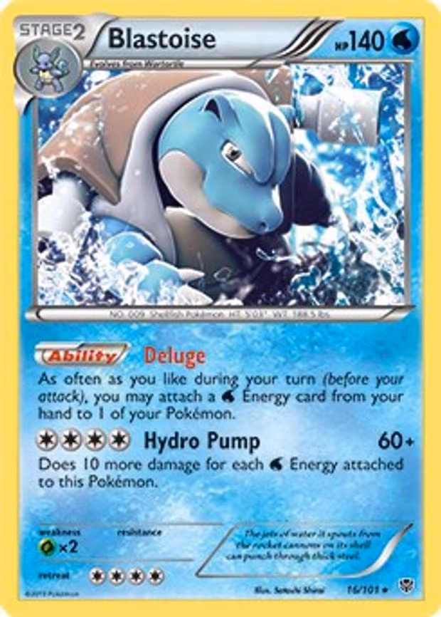 Blastoise - 16/101 (BW Plasma Blast) - Rare (016/101)