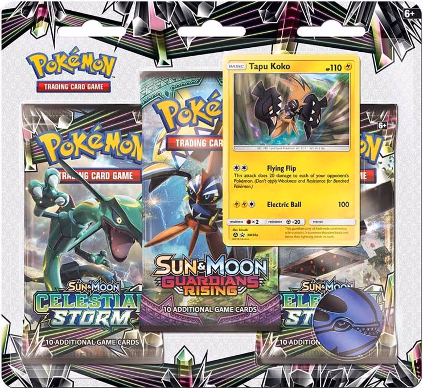 Celestial Storm 3 Pack Booster Blister [Tapu Koko]