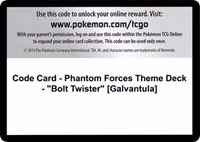 Code Card - Phantom Forces Theme Deck - "Bolt Twister" [Galvantula]