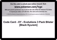 Code Card - XY - Evolutions 3 Pack Blister [Black Kyurem] - Code Card