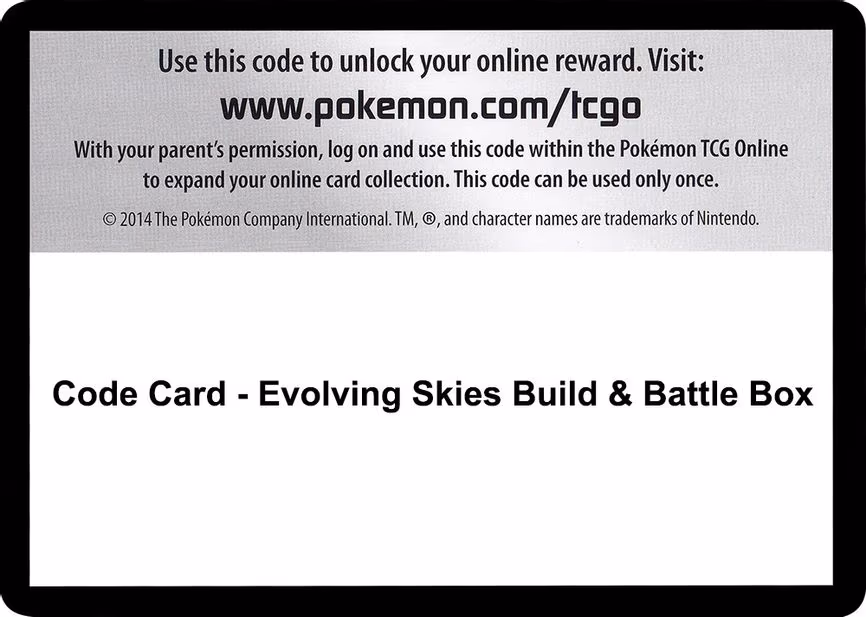Code Card - Evolving Skies Build & Battle Box