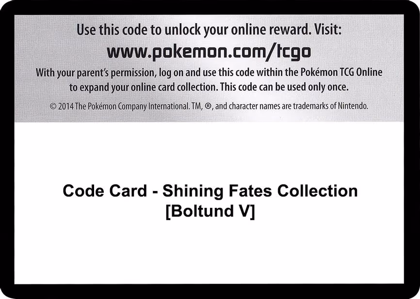 Code Card - Shining Fates Collection [Boltund V]